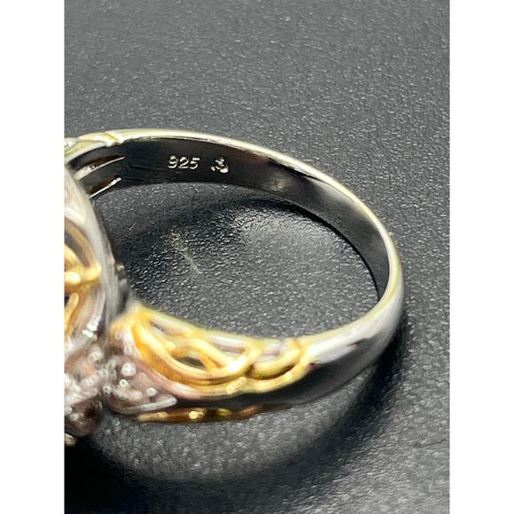 Victoria Wieck Oval Morganite Topaz Oval Sterling Silver Vermeil‎  Ring Sz 10.5 - Picture 11 of 14